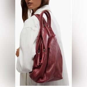 Free People Burgundy Crossbody Bag